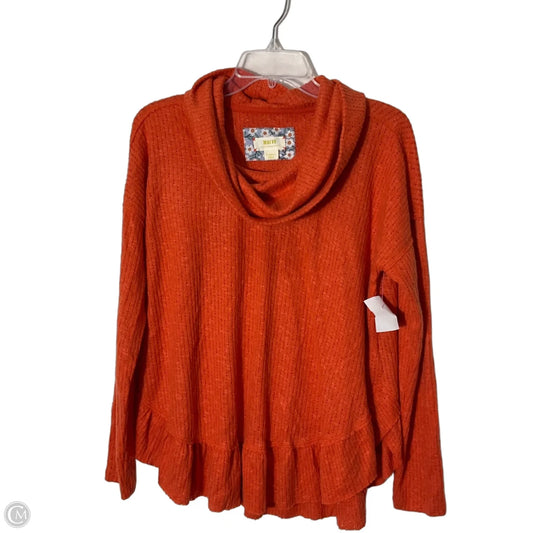 Top Long Sleeve By Maeve In Orange, Size: Xs
