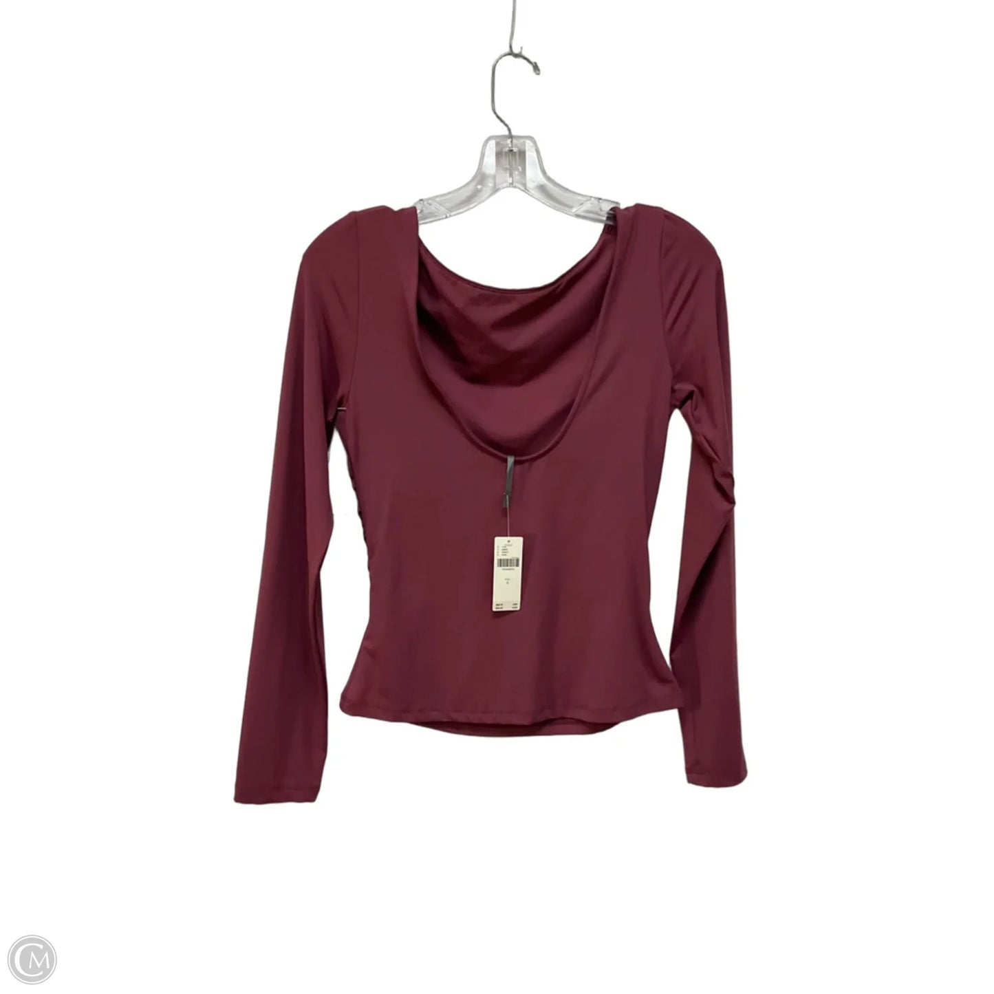 Top Long Sleeve By Anthropologie In Maroon, Size: S