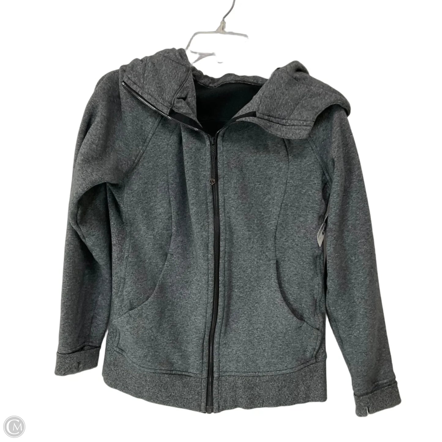 Athletic Jacket By Lululemon In Grey, Size: 10