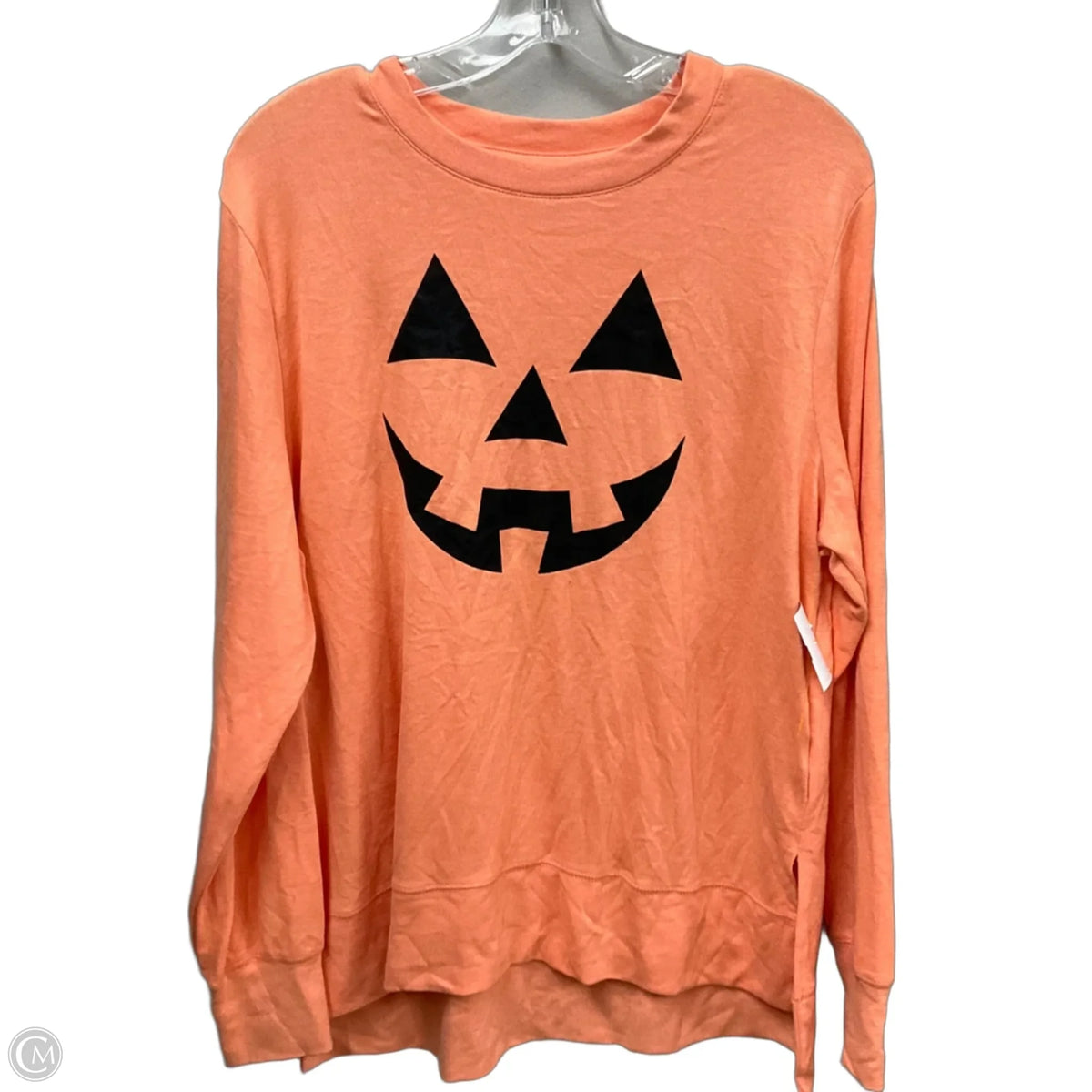 Top Long Sleeve Basic By Cmf In Orange, Size: L