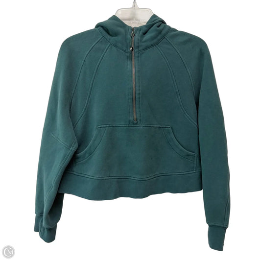 Athletic Sweatshirt Hoodie By Lululemon In Teal, Size: Xs