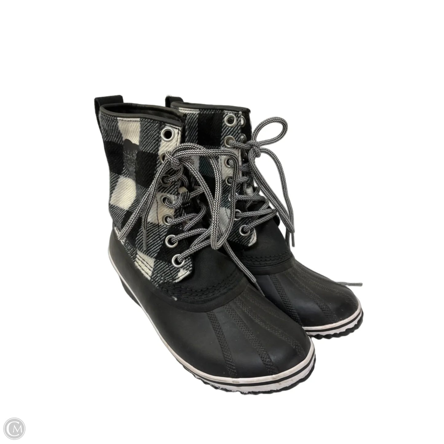 Boots Snow By Sorel In Black & White, Size: 9