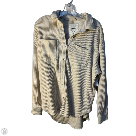 Jacket Shirt By Aerie In Cream, Size: S
