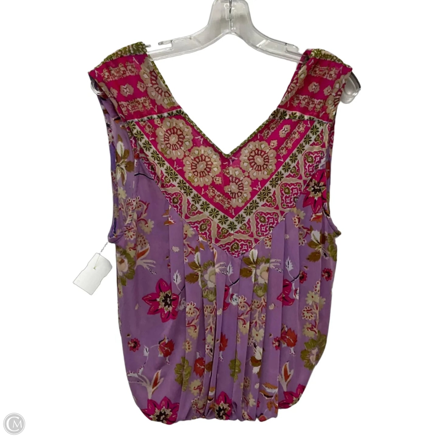 Top Sleeveless By Free People In Floral Print, Size: S
