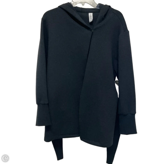 Athletic Top Long Sleeve Hoodie By Varley In Black, Size: M