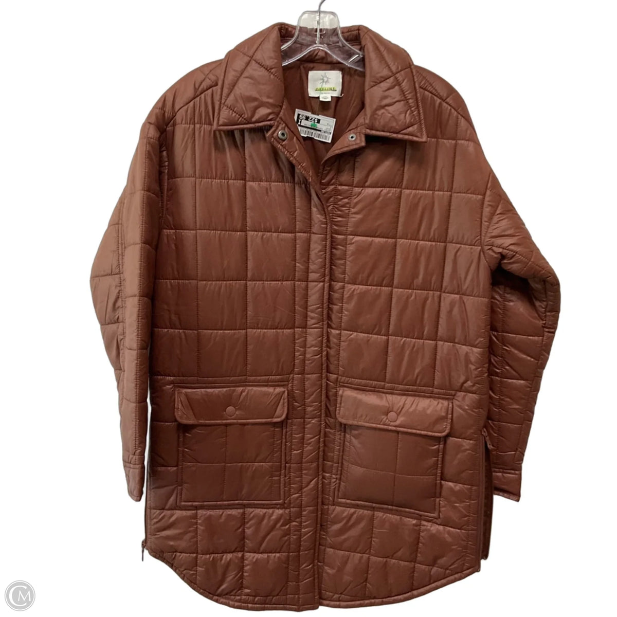 Jacket Puffer & Quilted By Offline In Brown, Size: S
