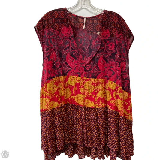 Top Sleeveless By Free People In Orange & Red, Size: S