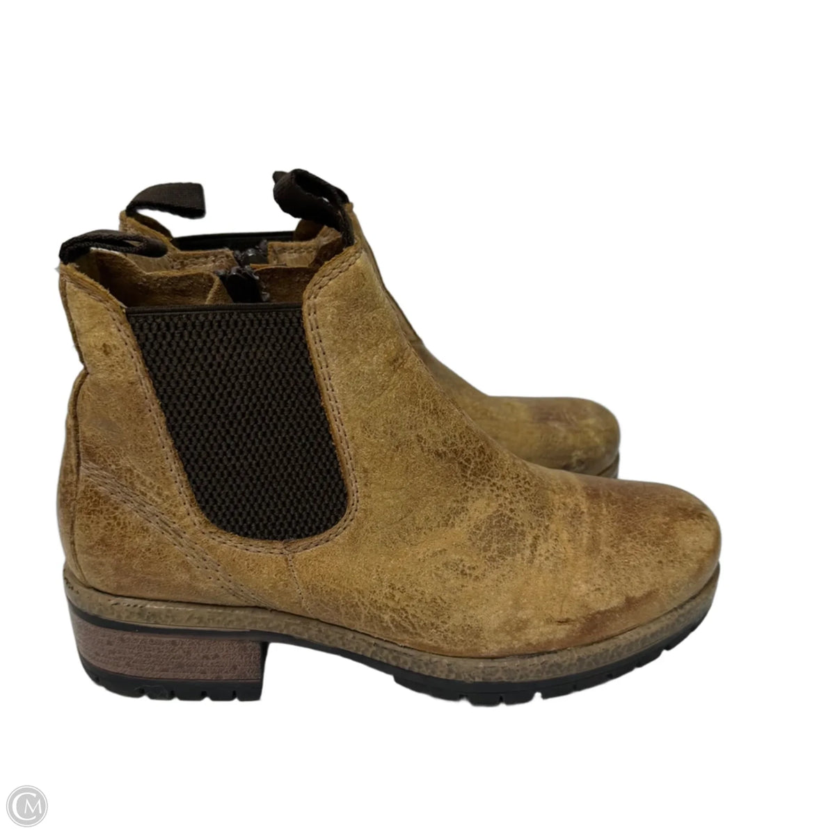 Boots Ankle Heels By Cmc In Tan, Size: 9