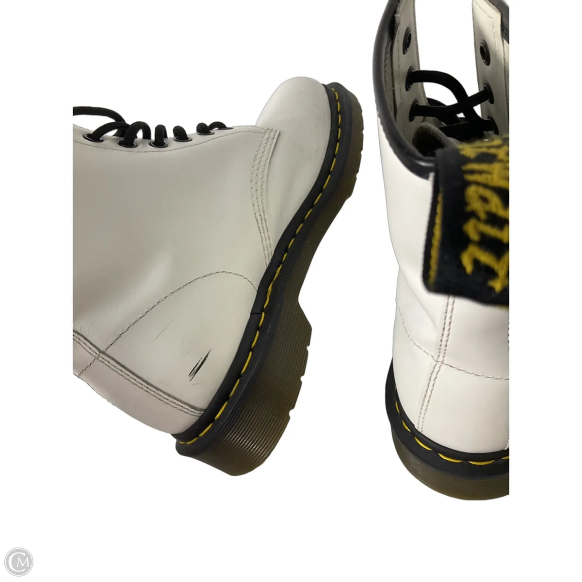 Boots Designer By Dr Martens In Black & White, Size: 9