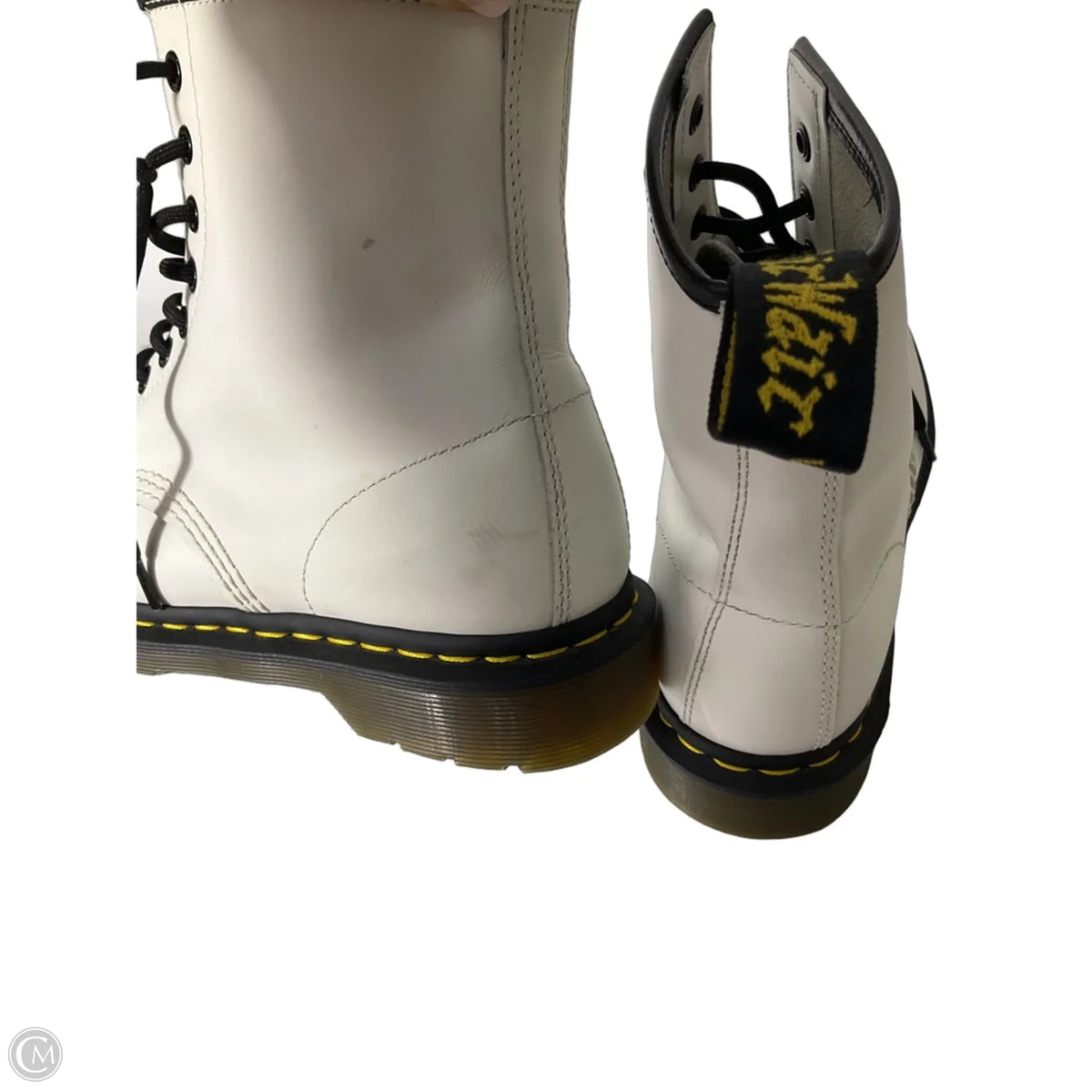 Boots Designer By Dr Martens In Black & White, Size: 9