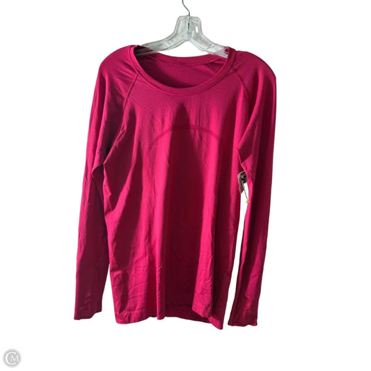 Athletic Top Long Sleeve Crewneck By Lululemon In Pink, Size: 12