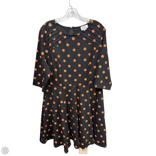 Dress Casual Short By Cmb In Black & Orange, Size: 2x