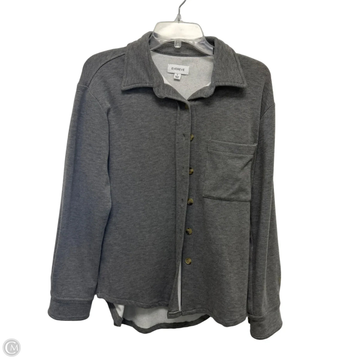 Jacket Shirt By Evereve In Grey, Size: S