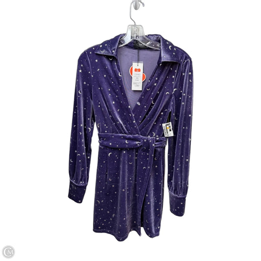 Dress Casual Short By Cider In Purple & Silver, Size: Xs