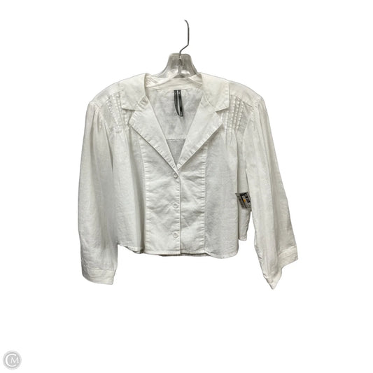 Top Long Sleeve By Anthropologie In White, Size: Xs