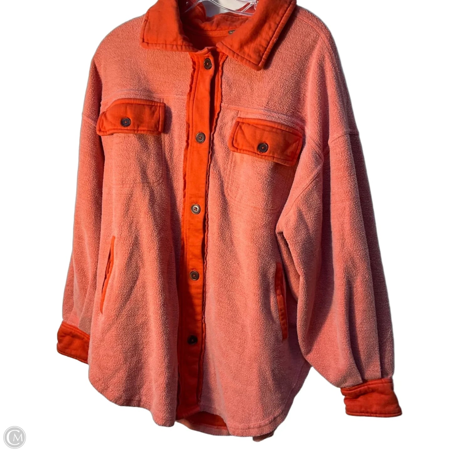 Jacket Fleece By Free People In Orange, Size: S