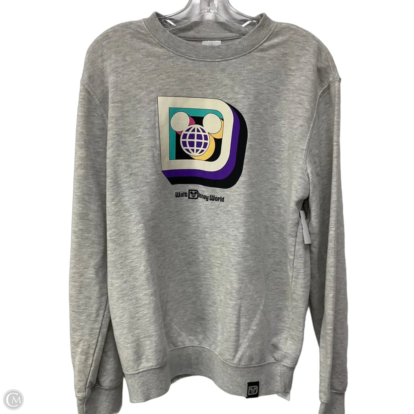 Sweatshirt Collar By Disney In Grey, Size: M
