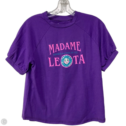 Top Short Sleeve Basic By Disney In Purple, Size: M