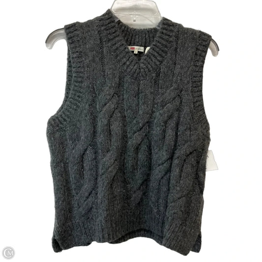 Vest Sweater By Levis In Grey, Size: M