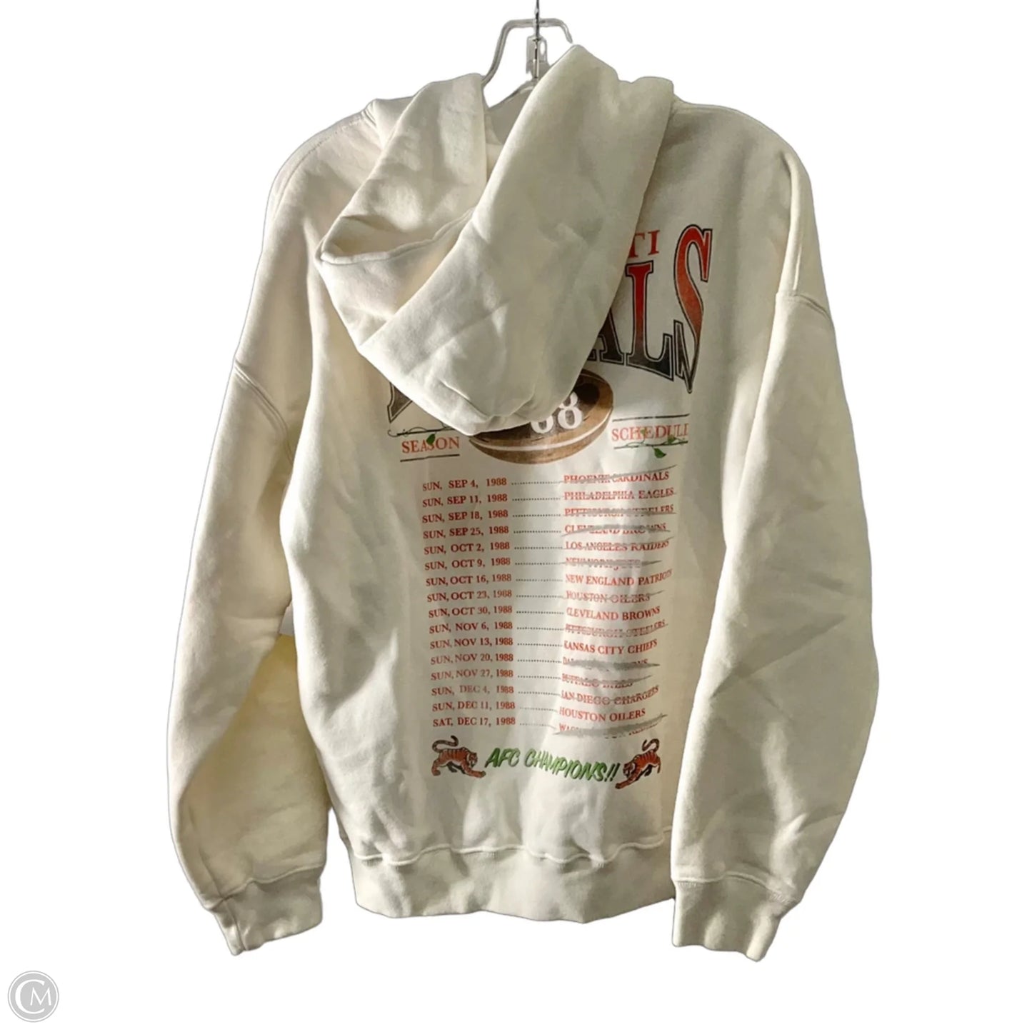 Sweatshirt Hoodie By Abercrombie And Fitch In Cream, Size: S