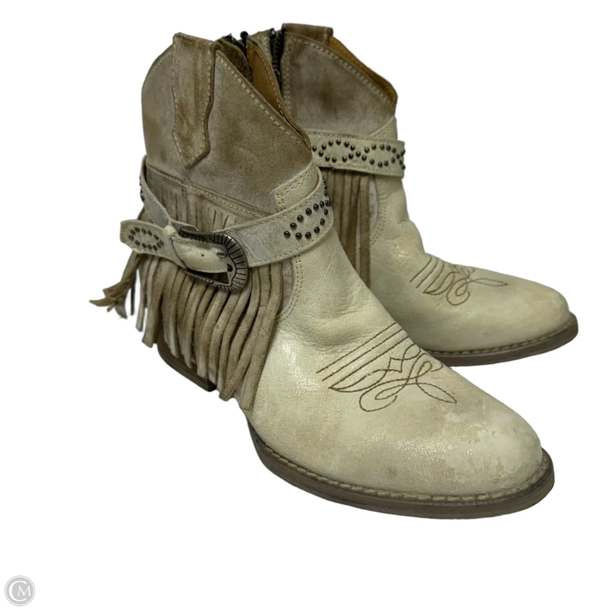 Boots Leather By Cmc In Cream, Size: 8.5