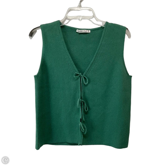 Vest Sweater By Abercrombie And Fitch In Green, Size: M