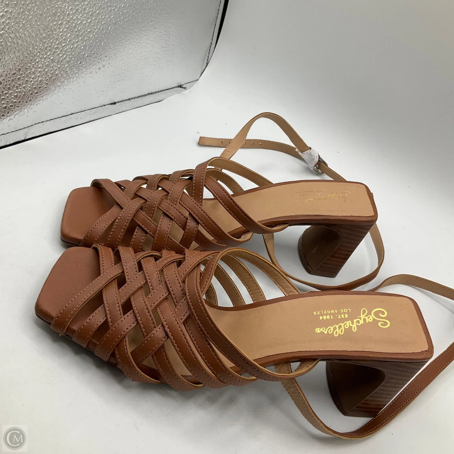 Sandals Heels Block By Seychelles In Tan, Size: 7.5