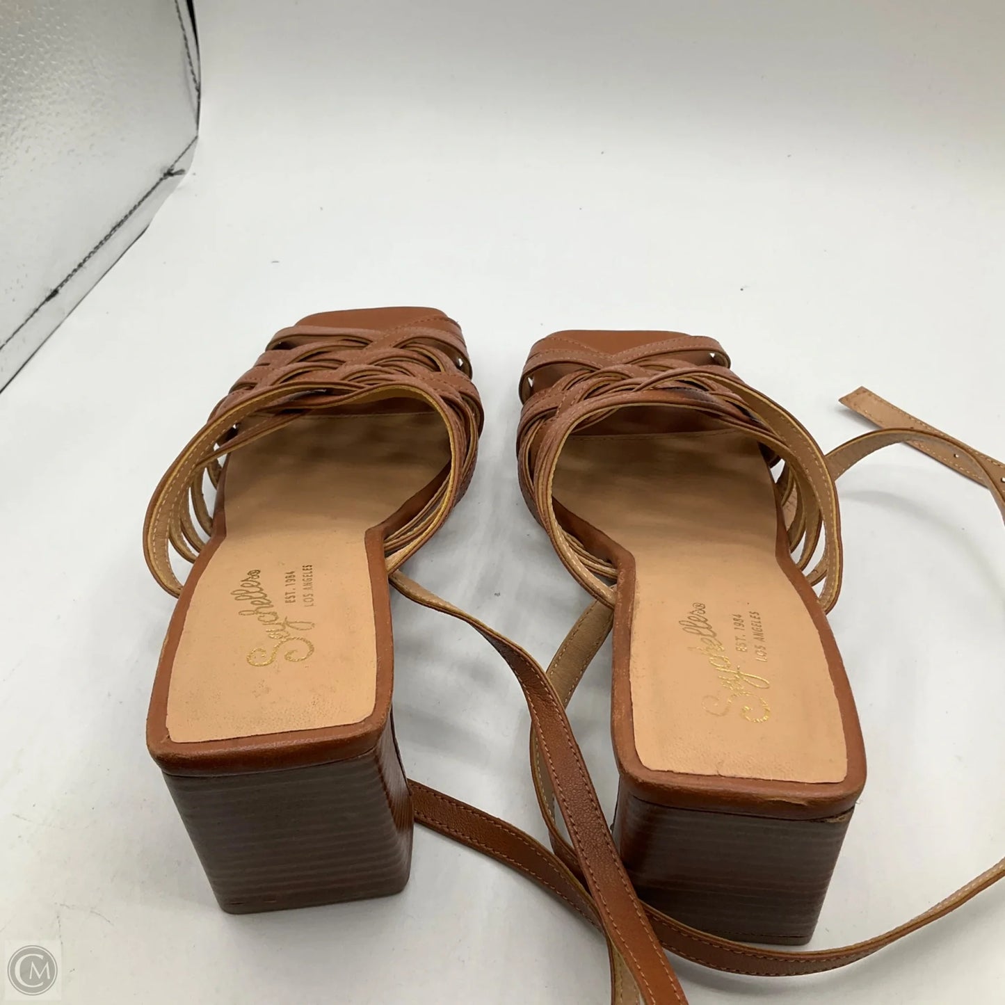 Sandals Heels Block By Seychelles In Tan, Size: 7.5