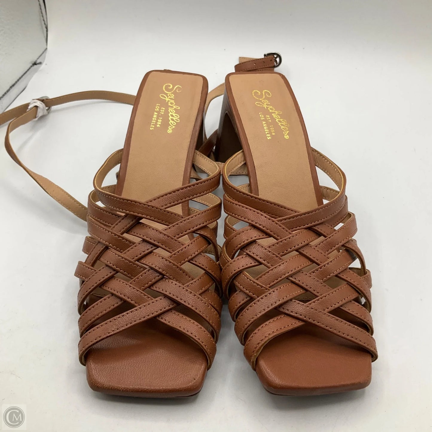 Sandals Heels Block By Seychelles In Tan, Size: 7.5