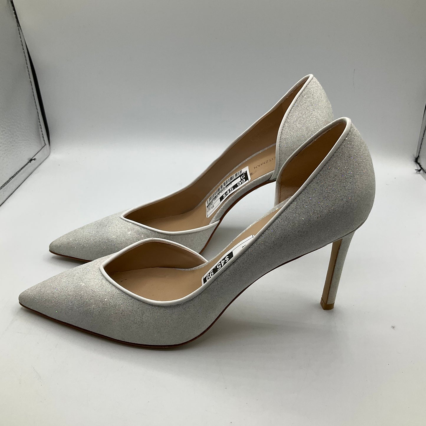 White Shoes Heels Stiletto Stuart Weitzman, Size 10