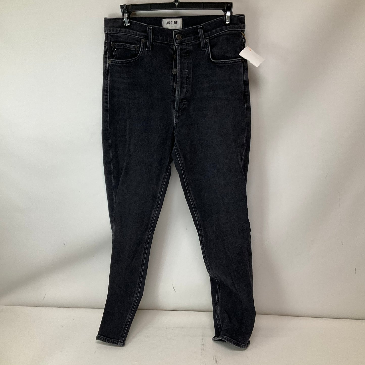 Jeans Boyfriend By Agolde In Black Denim, Size: 6