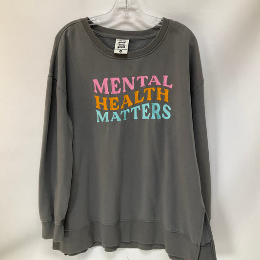 Sweatshirt Crewneck By Cmc In Grey, Size: Xl