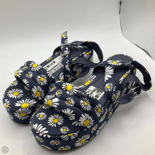 Sandals Heels Platform By Rocket Dogs In Floral Print, Size: 7