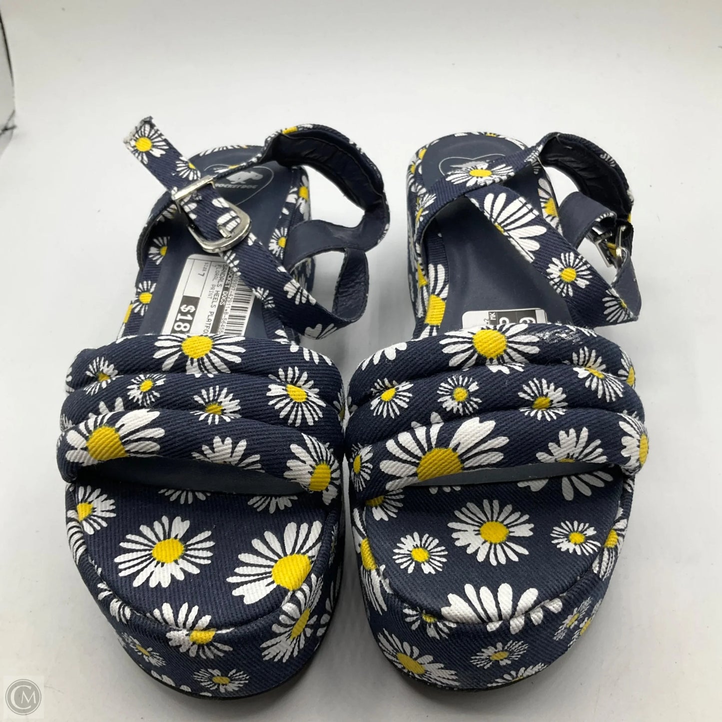 Sandals Heels Platform By Rocket Dogs In Floral Print, Size: 7