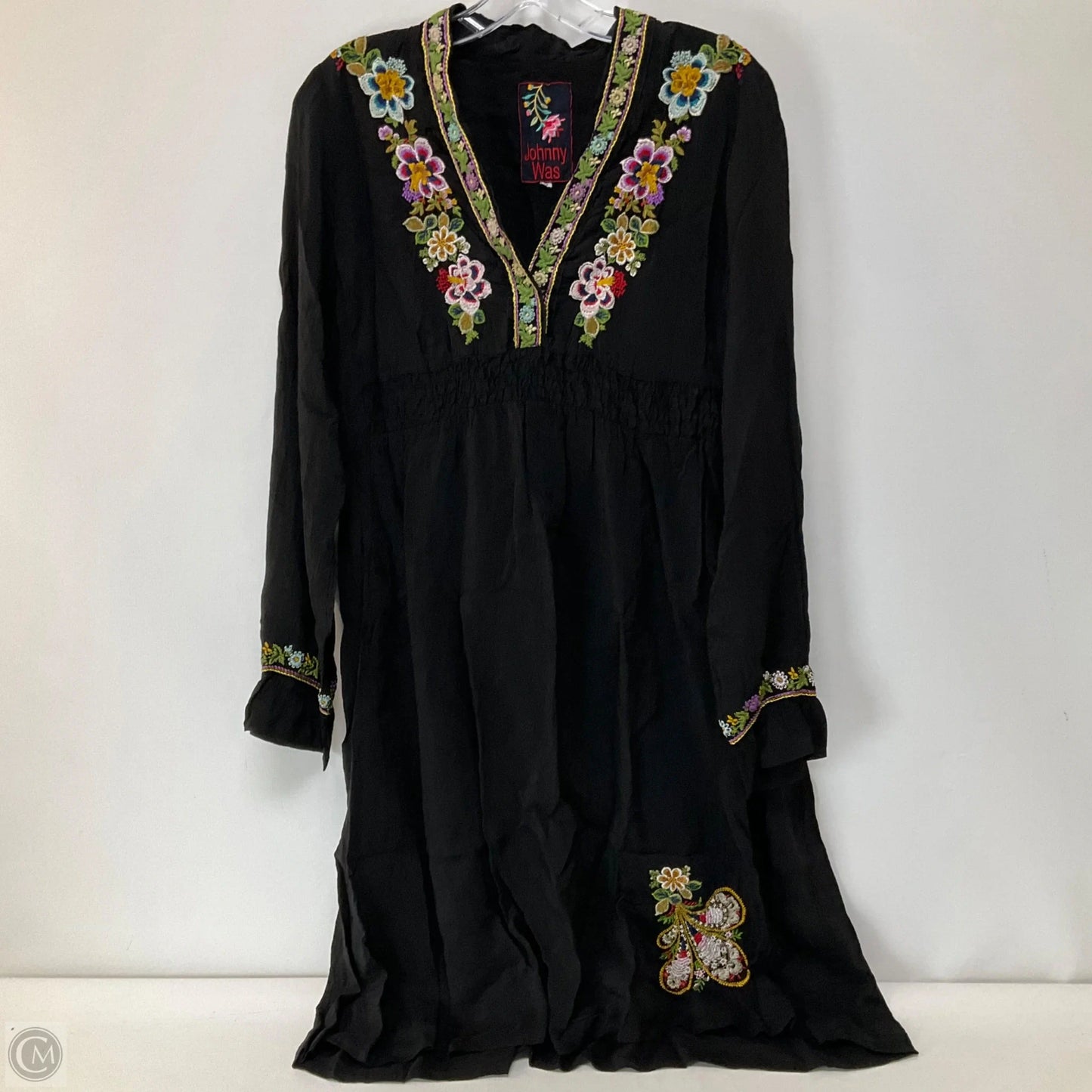 Tunic Long Sleeve By Johnny Was In Black, Size: S