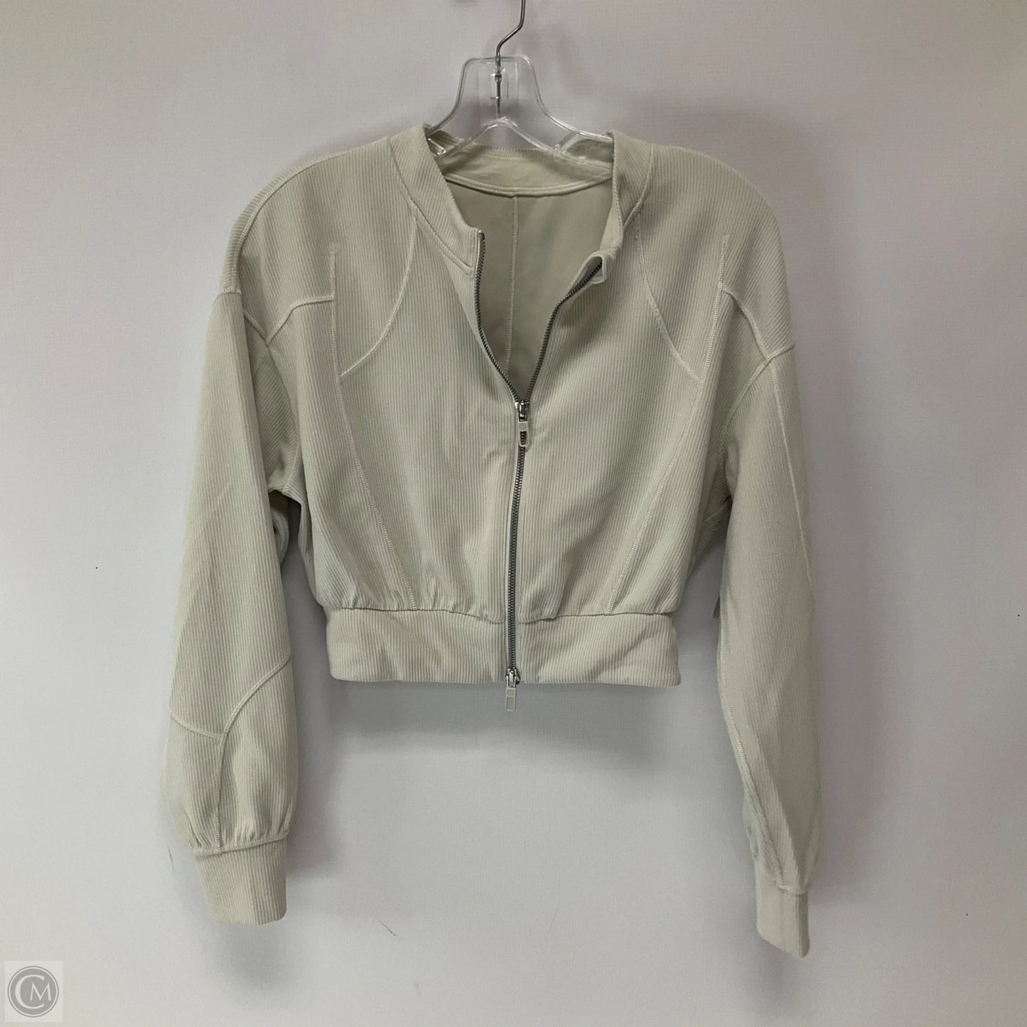 Athletic Jacket By Lululemon In Ivory, Size: 2