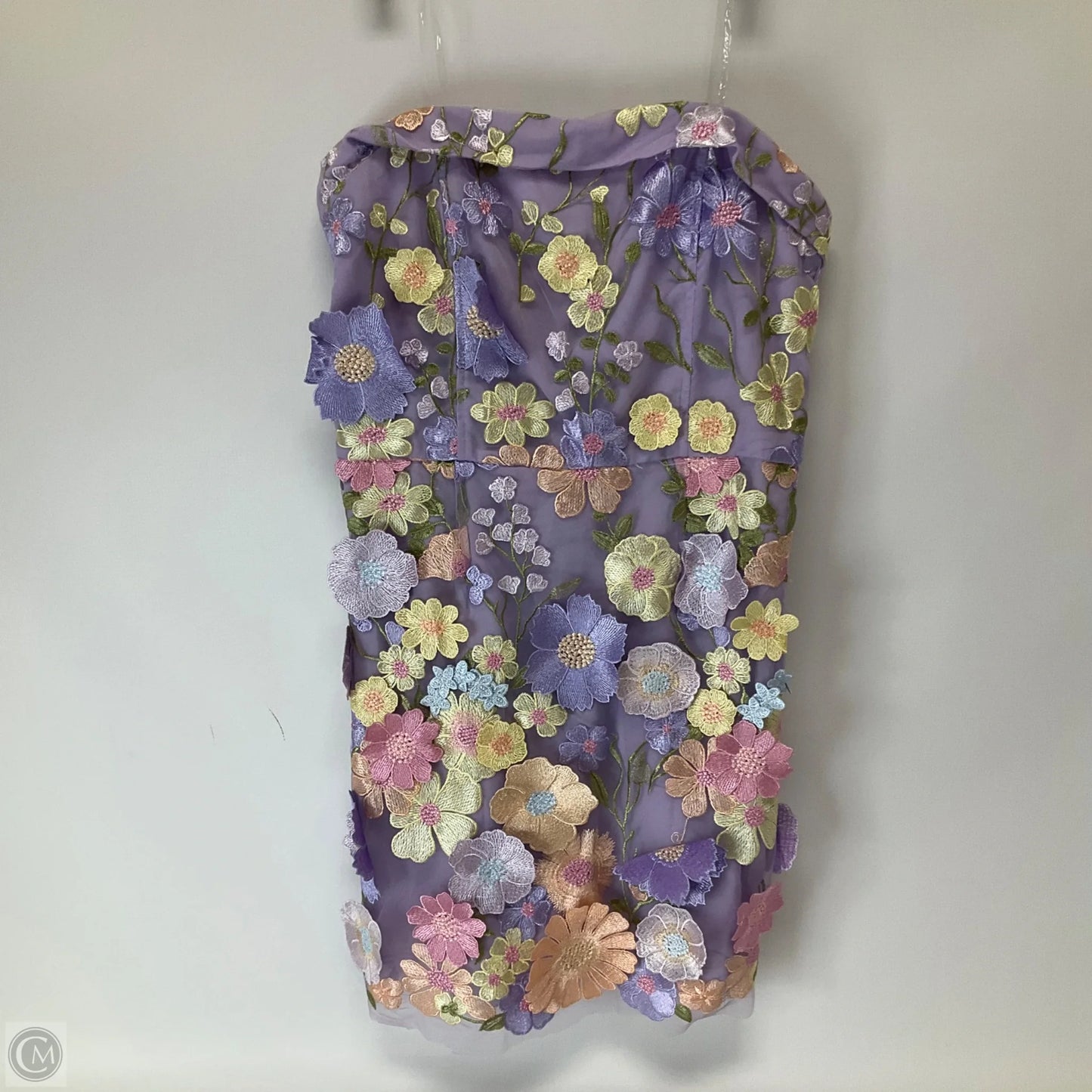 Dress Party Short By Main Strip In Floral Print, Size: L