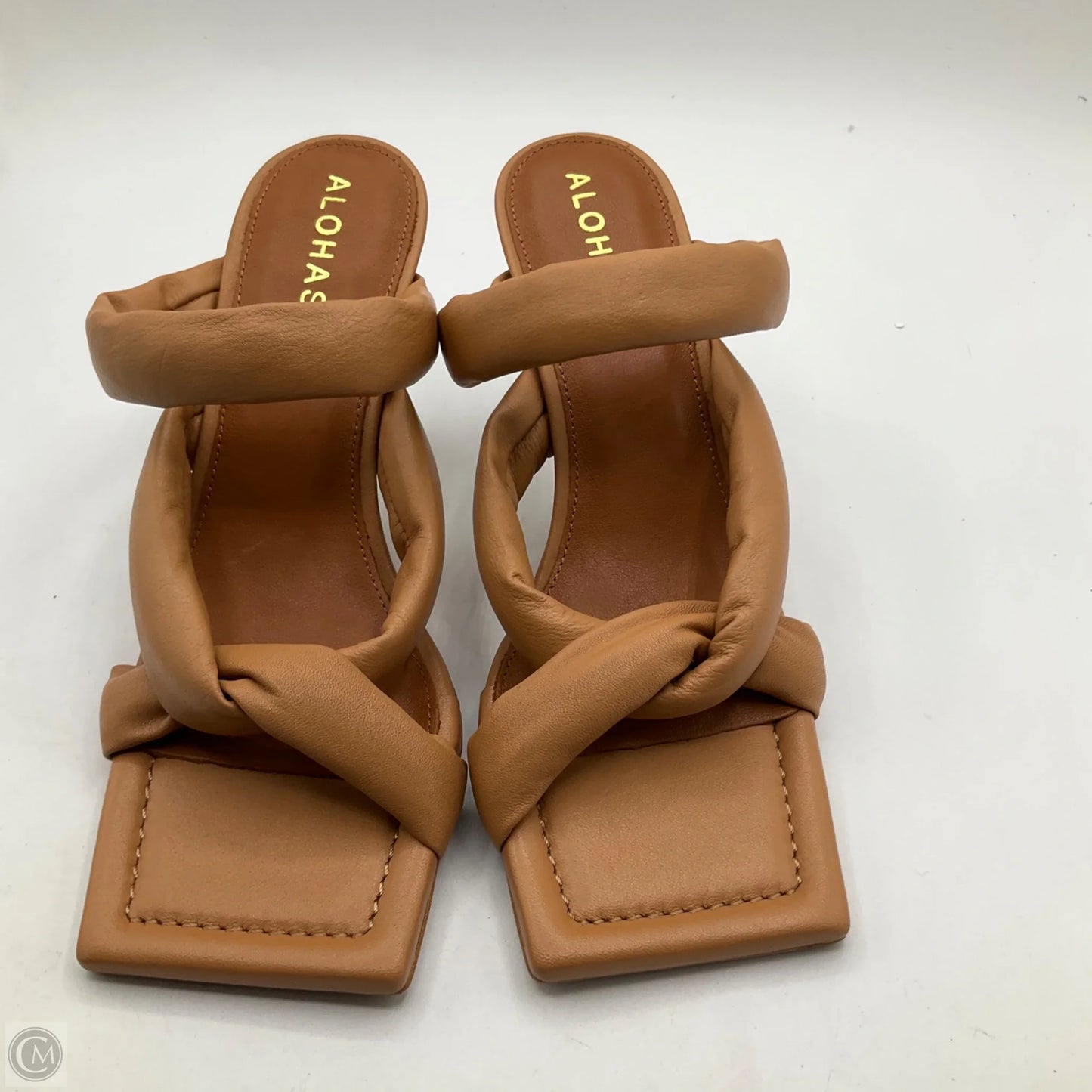 Sandals Heels Kitten By Cma In Tan, Size: 6