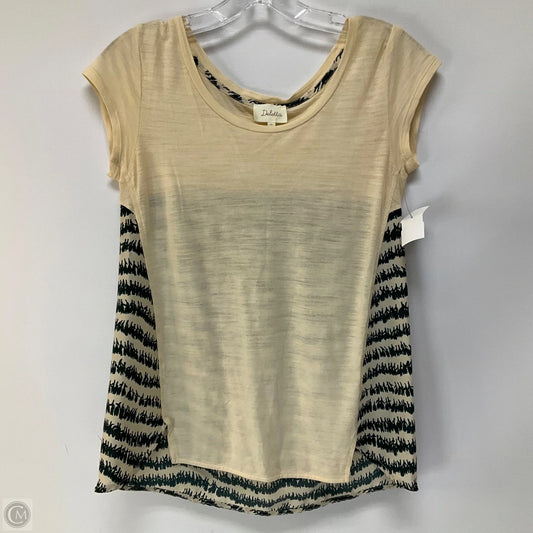 Top Short Sleeve By Deletta In Ivory, Size: Xs