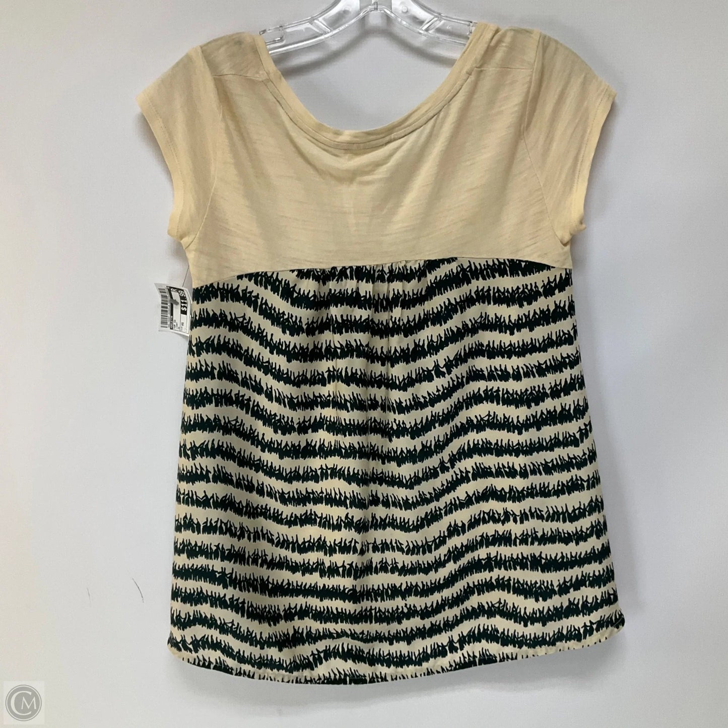 Top Short Sleeve By Deletta In Ivory, Size: Xs