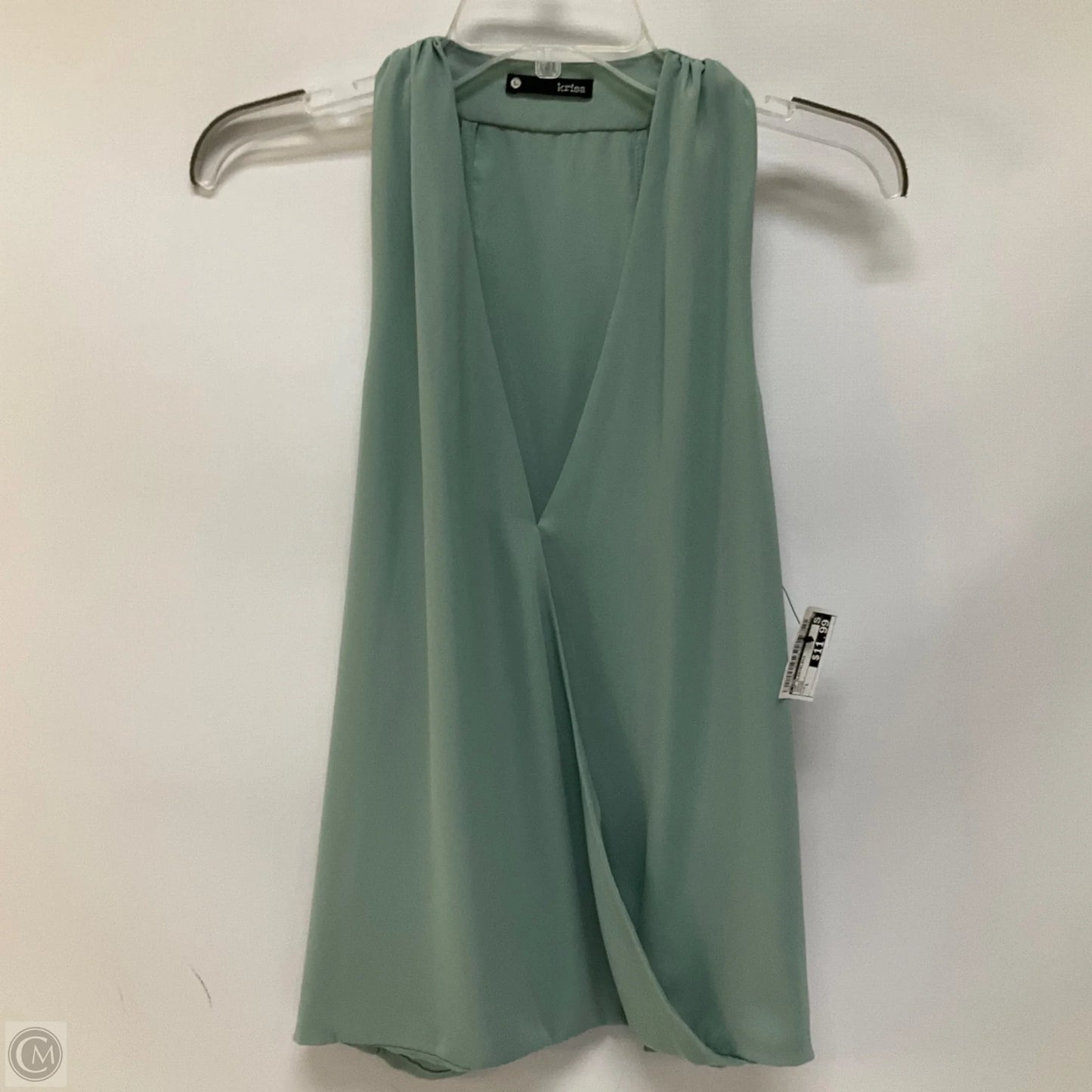 Top Sleeveless By Cmb In Green, Size: L