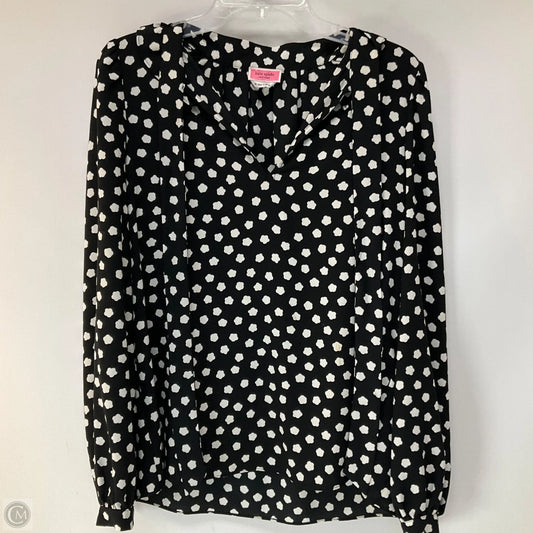 Top Long Sleeve Designer By Kate Spade In Black & White, Size: M