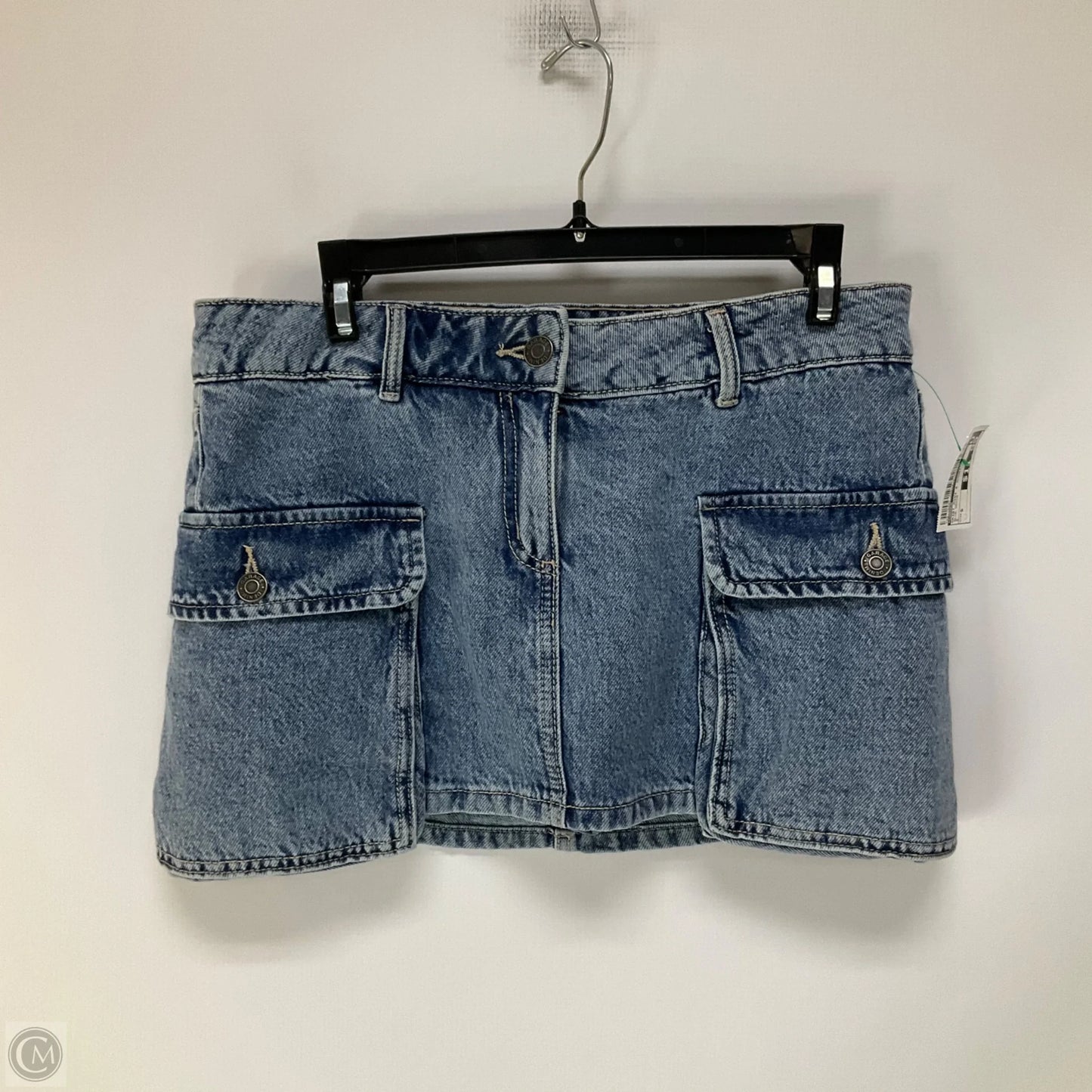 Skirt Mini & Short By Garage In Blue Denim, Size: S