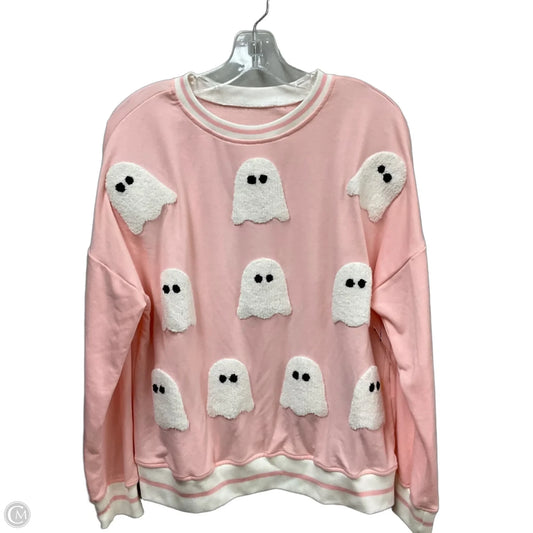 Top Long Sleeve By Cmf In Pink, Size: M