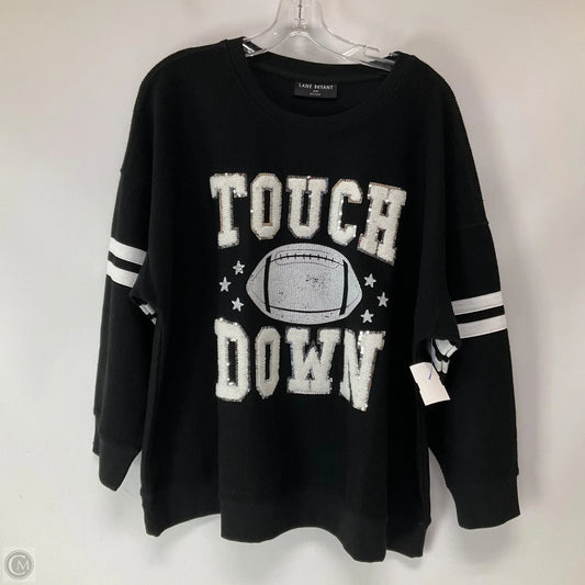 Top Long Sleeve By Lane Bryant In Black, Size: Xl