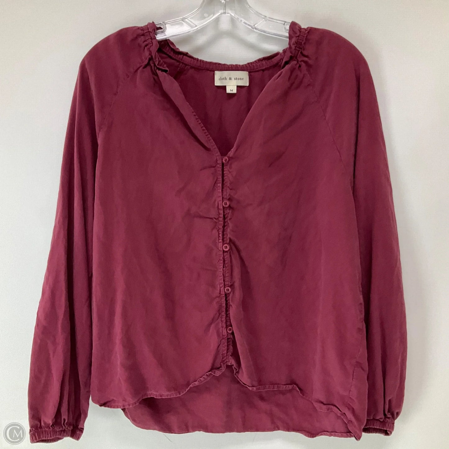 Top Long Sleeve By Cloth & Stone In Red, Size: M