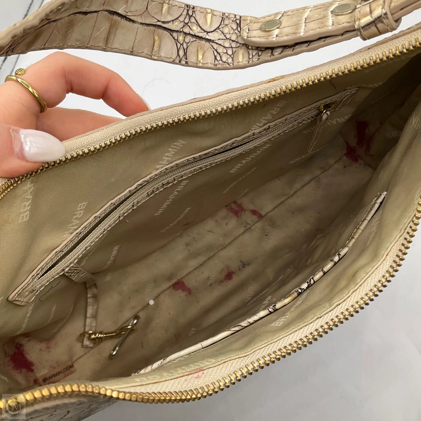 Handbag Designer By Brahmin, Size: Medium