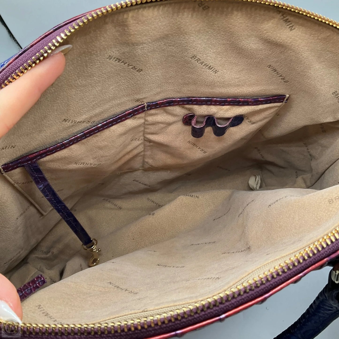 Handbag Designer By Brahmin, Size: Large