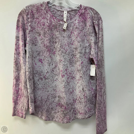 Athletic Top Long Sleeve Crewneck By Lululemon In Purple, Size: 8