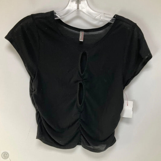 Top Short Sleeve By Free People In Black, Size: M